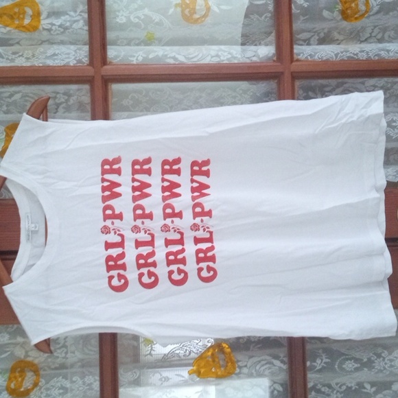 Rebecca Minkoff Girl Power (Grl Pwr) Muscle Tank T-Shirt - Picture 2 of 5